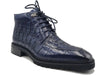 Men's Lace-up Boots Alligator Embossed 22 KB516-50BURGUNDY75  - from alligatorwarehouse.com