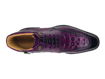 Men's Lace-up Boots Alligator Embossed 3 KB516-50PURPLE10  - from alligatorwarehouse.com