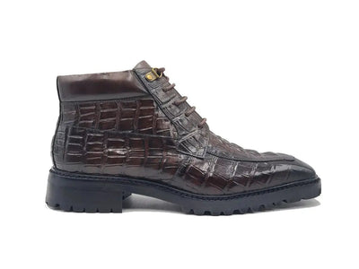 Men's Lace-up Boots Alligator Embossed 10 KB516-50PURPLE10  - from alligatorwarehouse.com