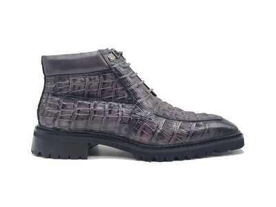 Men's Lace-up Boots Alligator Embossed 13 KB516-50PURPLE10  - from alligatorwarehouse.com
