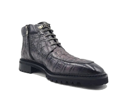 Men's Lace-up Boots Alligator Embossed 14 KB516-50PURPLE10  - from alligatorwarehouse.com