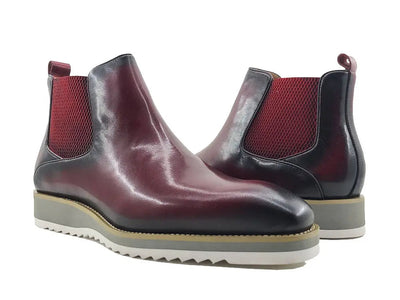 Men's Patina Chelsea Boot 2 KB515-15BURGUNDY8  - from alligatorwarehouse.com