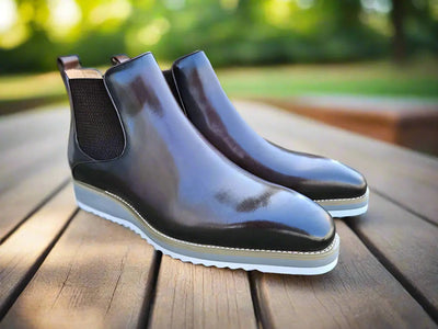 Men's Patina Chelsea Boot 9 KB515-15BURGUNDY8  - from alligatorwarehouse.com