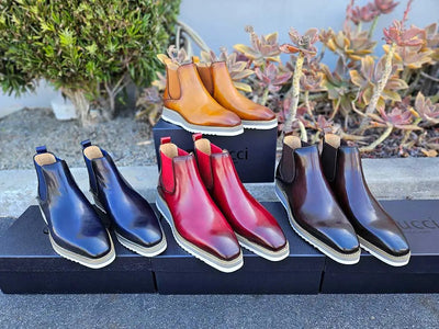 Men's Patina Chelsea Boot 16 KB515-15BURGUNDY8  - from alligatorwarehouse.com
