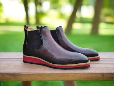Men's Patina Chelsea Boot 17 KB515-15BURGUNDY8  - from alligatorwarehouse.com