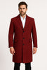 Men’s Red and Black Houndstooth Overcoat – Classic Wool Long Coat - Christmas Tartan Coat 2   - from alligatorwarehouse.com