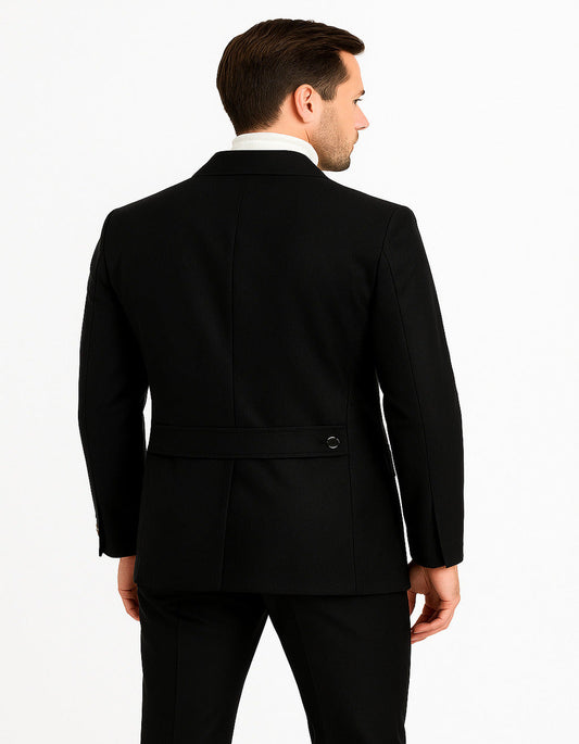Black Safari Walking Suit for Men – Rossiman Utility Jacket and Trousers Set