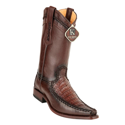 Men's King Exotic Boots Genuine Caiman Belly European Toe Brown (477bd8207) 1   - from alligatorwarehouse.com