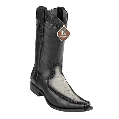 Men's King Exotic Boots Genuine Caiman Belly European Toe Gray (477bd8209) 1   - from alligatorwarehouse.com