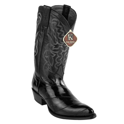 Men's King Exotic Boots Genuine Eel Skin Boots Black (4980805) 1   - from alligatorwarehouse.com