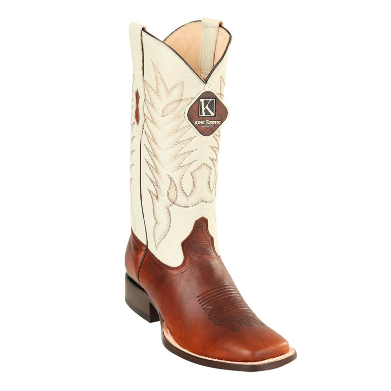 Men's King Exotic Boots Genuine Leather Square Toe Handcrafted Brown (48223807) 1   - from alligatorwarehouse.com