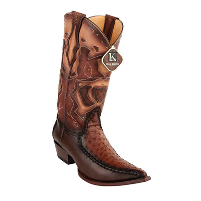 Men's King Exotic Boots Genuine Ostrich 3x Toe Boot - Oryx (495v20311) 1   - from alligatorwarehouse.com