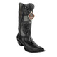 Men's King Exotic Boots Genuine Ostrich Leg 3x Toe Boot - Black (495v20505)