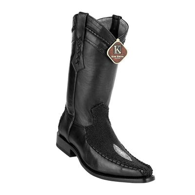 Men's King Exotic Boots Genuine Stingray European Toe Black (477bd1205) 1   - from alligatorwarehouse.com