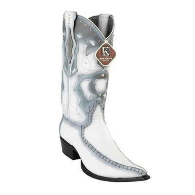 Men's King Exotic Boots Teju Lizard Boots 3x Toe Handcrafted Color White Burnished (495v20728) 1   - from alligatorwarehouse.com