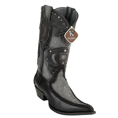 Men's King Exotic Elephant Skin 3x Toe Boots Gray Burnished   Gray Burnished (495v27009) 1   - from alligatorwarehouse.com