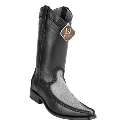 Men's King Exotic Genuine Elephant Boots European Toe Handcrafted Gray (477bd7009) 1   - from alligatorwarehouse.com