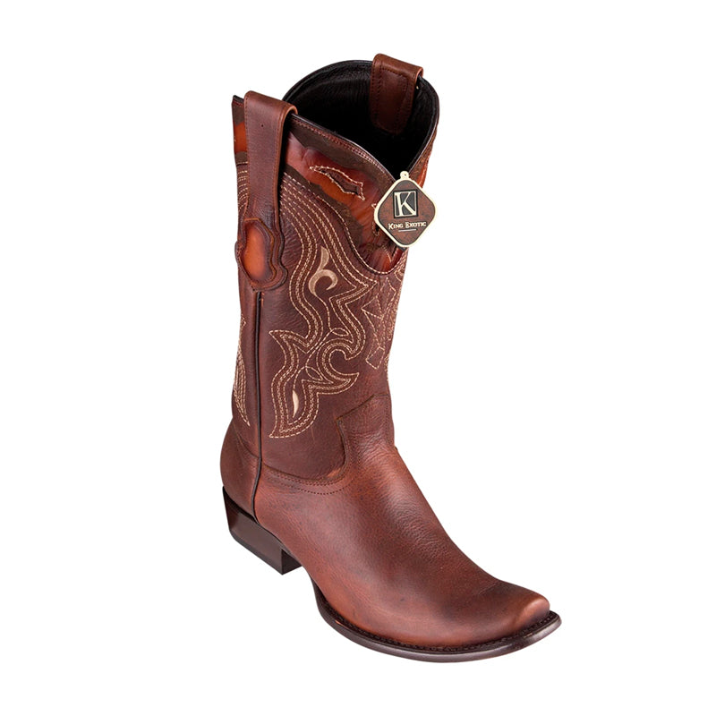 Men's King Exotic Leather Boots Dubai Toe Handcrafted Walnut (4799940) 1   - from alligatorwarehouse.com