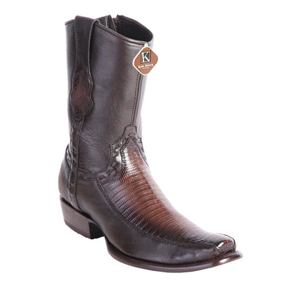 Men's King Exotic Lizard Boots With Inside Zipper Dubai Toe Handcrafted Faded Brown (479BF0716) 1   - from alligatorwarehouse.com