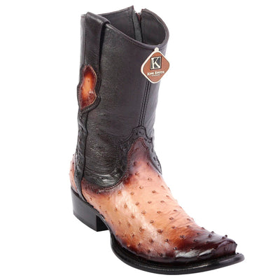 Men's King Exotic Ostrich Boots Dubai Toe Handcrafted Faded Oryx (479B0315) 1   - from alligatorwarehouse.com
