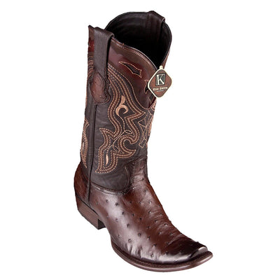Men's King Exotic Ostrich Boots Dubai Toe Handcrafted Brown (4790307) 1   - from alligatorwarehouse.com