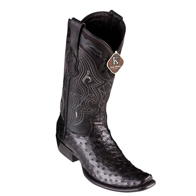 Men's King Exotic Ostrich Boots Dubai Toe Handcrafted Black (4790305) 1   - from alligatorwarehouse.com