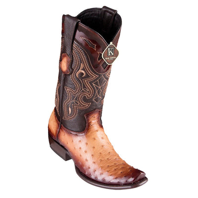Men's King Exotic Ostrich Boots Dubai Toe Handcrafted Faded Oryx (4790315) 1   - from alligatorwarehouse.com