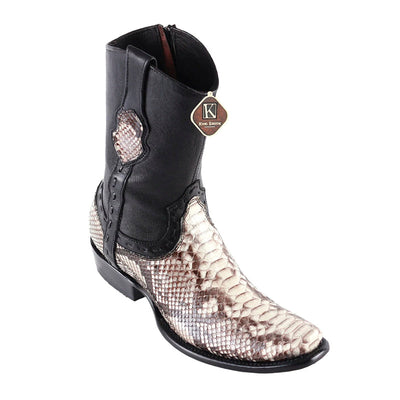 Men's King Exotic Python Boots Dubai Toe Handcrafted Natural (479B5749) 1   - from alligatorwarehouse.com