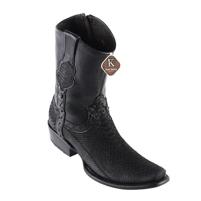Men's King Exotic Python Boots Dubai Toe Handcrafted Brown Suede Finish (479BN5705) 1   - from alligatorwarehouse.com