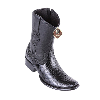 Men's King Exotic Python Boots Dubai Toe Handcrafted Black (479B5705) 1   - from alligatorwarehouse.com