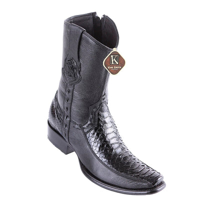 Men's King Exotic Python Boots With Deer Dubai Toe Handcrafted Natural (479BF5705) 1   - from alligatorwarehouse.com