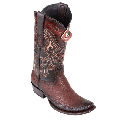 Men's King Exotic Sharkskin Boots Dubai Toe Handcrafted  Faded Brown (4790916) 1   - from alligatorwarehouse.com