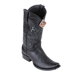 Men's King Exotic Sharkskin Boots Dubai Toe Handcrafted Black (4790905)