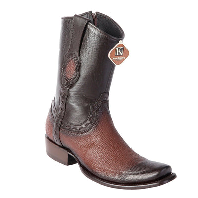 Men's King Exotic Sharkskin Boots With Inside Zipper Dubai Toe Handcrafted  Faded Brown (479B0916) 1   - from alligatorwarehouse.com