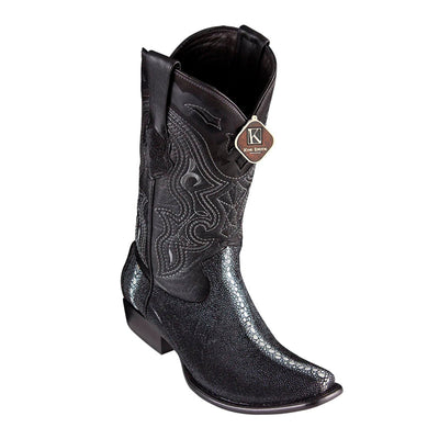 Men's King Exotic Stingray Boots Dubai Toe Handcrafted Black Rowstone (4791105) 1   - from alligatorwarehouse.com