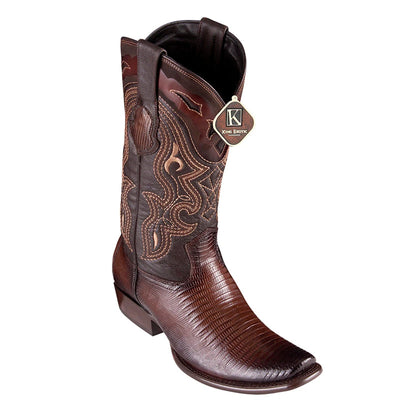 Men's King Exotic Teju Lizard Boots Dubai Toe Handcrafted Faded Brown (4790716) 1   - from alligatorwarehouse.com