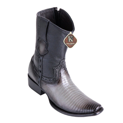 Men's King Exotic Teju Lizard Boots Dubai Toe Handcrafted Faded Gray (479B0738) 1   - from alligatorwarehouse.com