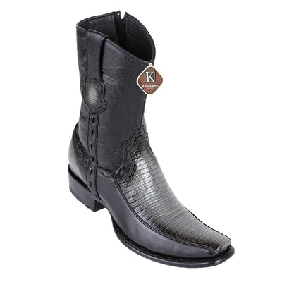 Men's King Exotic Teju Lizard Boots With Deer Dubai Toe Handcrafted  Faded Gray (479BF0738) 1   - from alligatorwarehouse.com