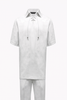 Men’s White Lace-Up Shirt and Pants Set – Casual Summer Two-Piece Outfit 6   - from alligatorwarehouse.com
