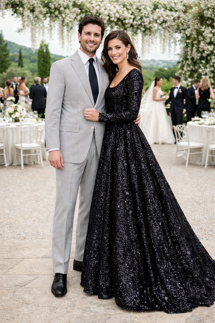 Men's 2 Button Modern Fit Seersucker Suit in Black