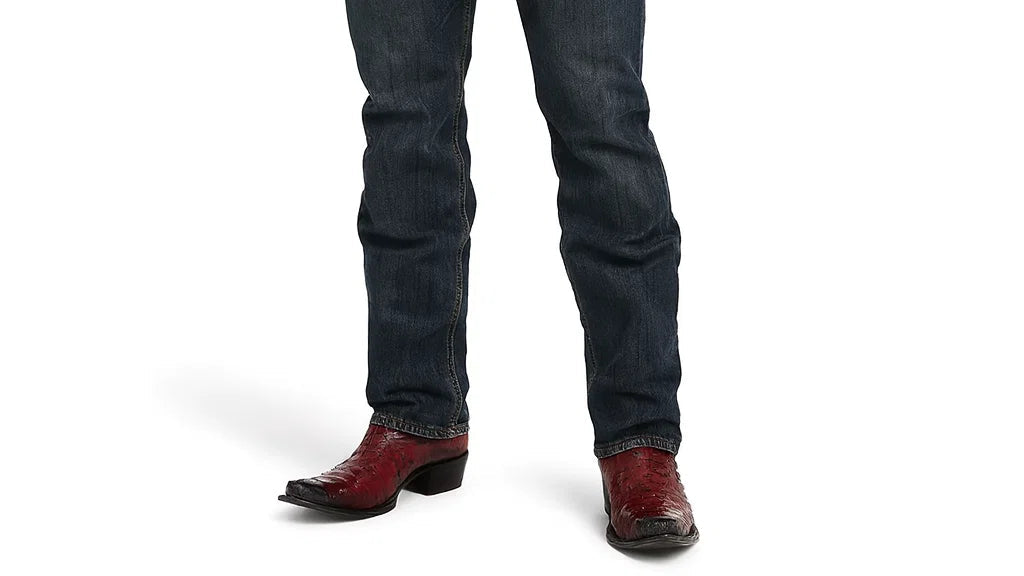 Men’s Black Cherry Full Quill Ostrich Cowboy Boots