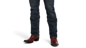 Men’s Black Cherry Full Quill Ostrich Cowboy Boots