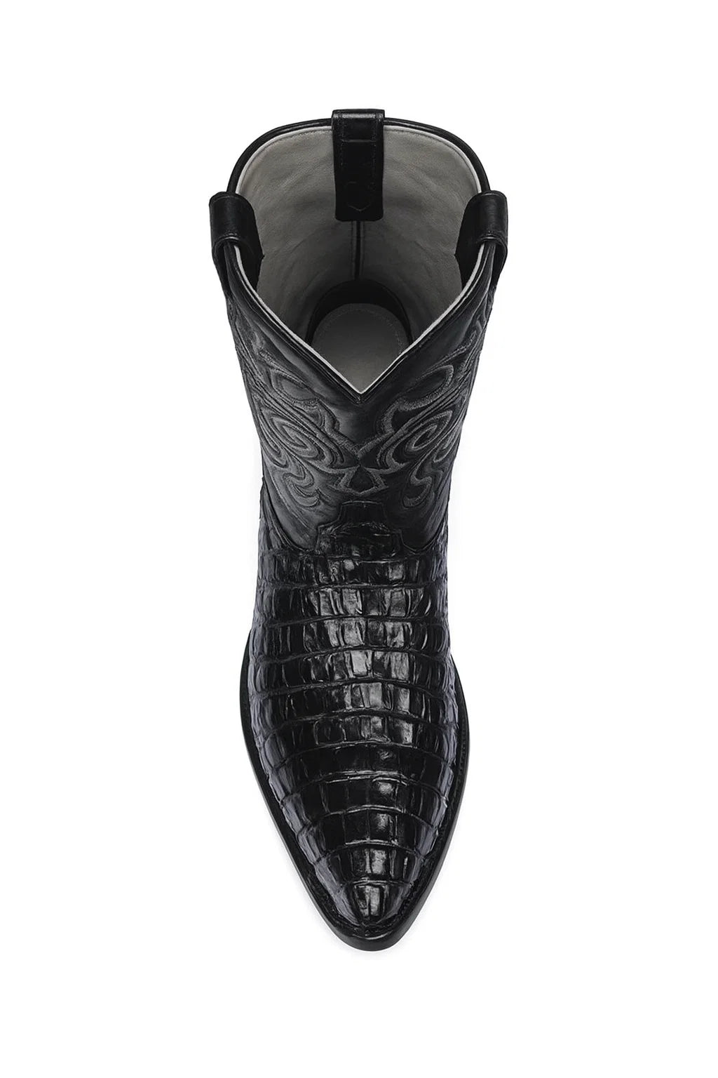 Men's Black Lizard Print Cowboy Boots