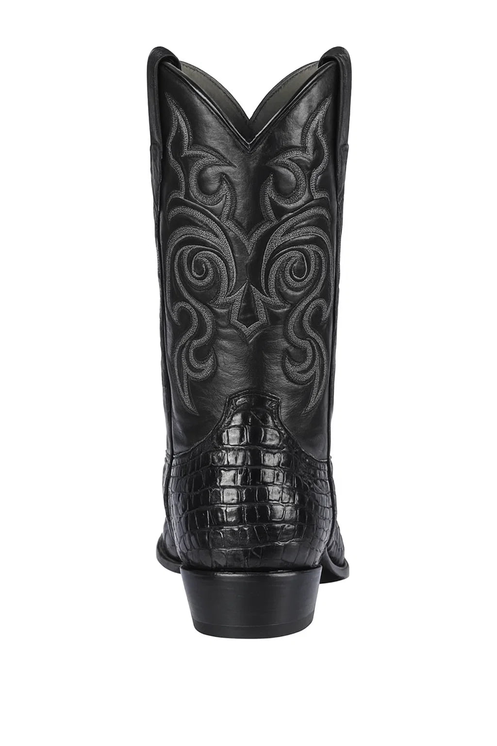 Men's Black Lizard Print Cowboy Boots