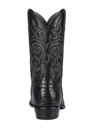 Men's Black Lizard Print Cowboy Boots