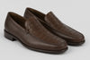 Men’s Brown Genuine Crocodile and Calfskin Leather Slip-On Dress Shoes 7   - from alligatorwarehouse.com