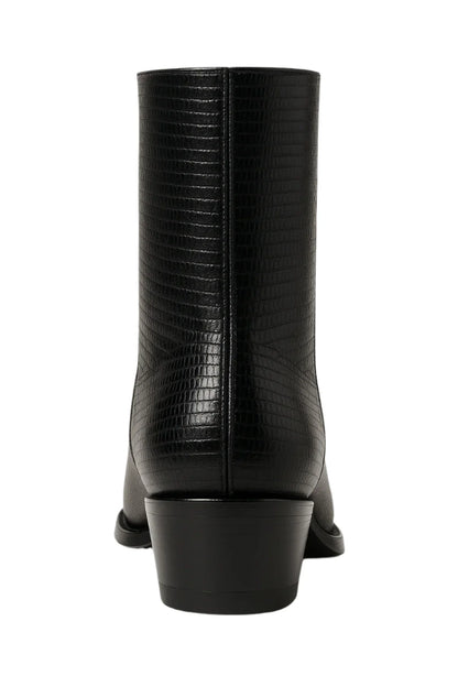 Men’s Dress Ankle Boots – Los Altos Boots – Black Exotic Skin