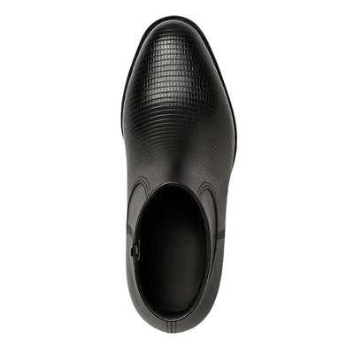Men’s Dress Ankle Boots – Los Altos Boots – Black Exotic Skin