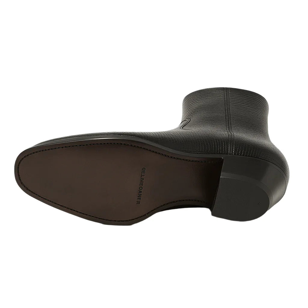 Men’s Dress Ankle Boots – Los Altos Boots – Black Exotic Skin