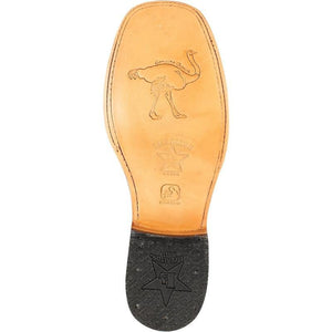 Men’s Genuine Ostrich Belly Leather Western Boots – White